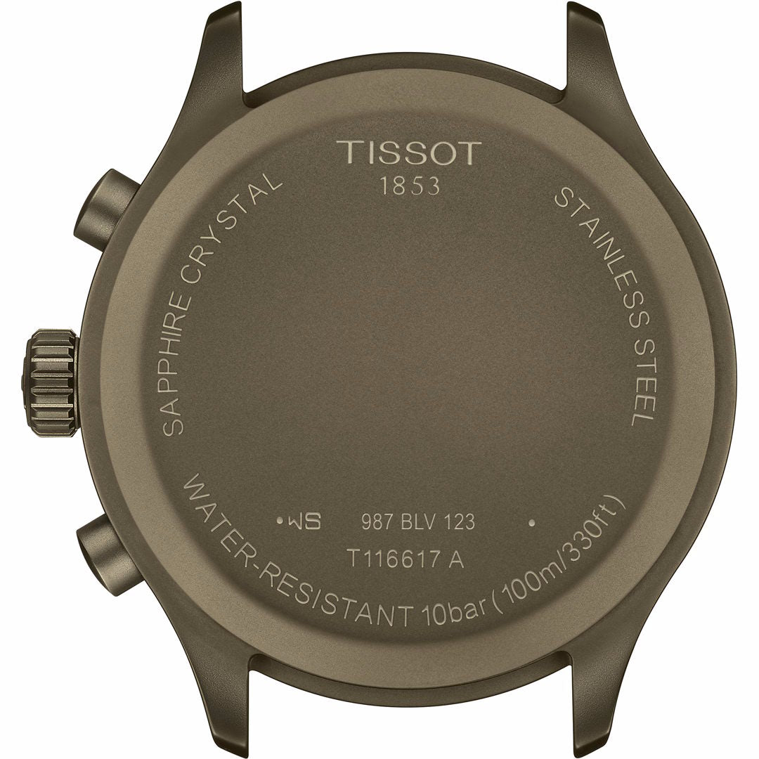 Tissot Chrono XL Vintage T116.617.36.092.00 Q Stahl PVD Khaki ZB grün Arabisch Lederband