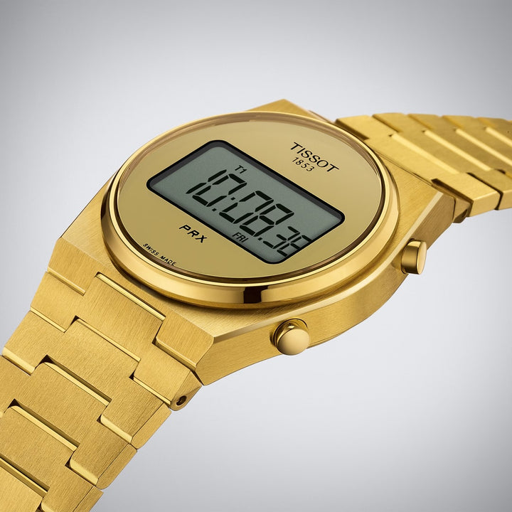 Tissot PRX T137.263.33.020.00 Digital Goldig  Stahl PVD gelb ZB Mirror 35mm