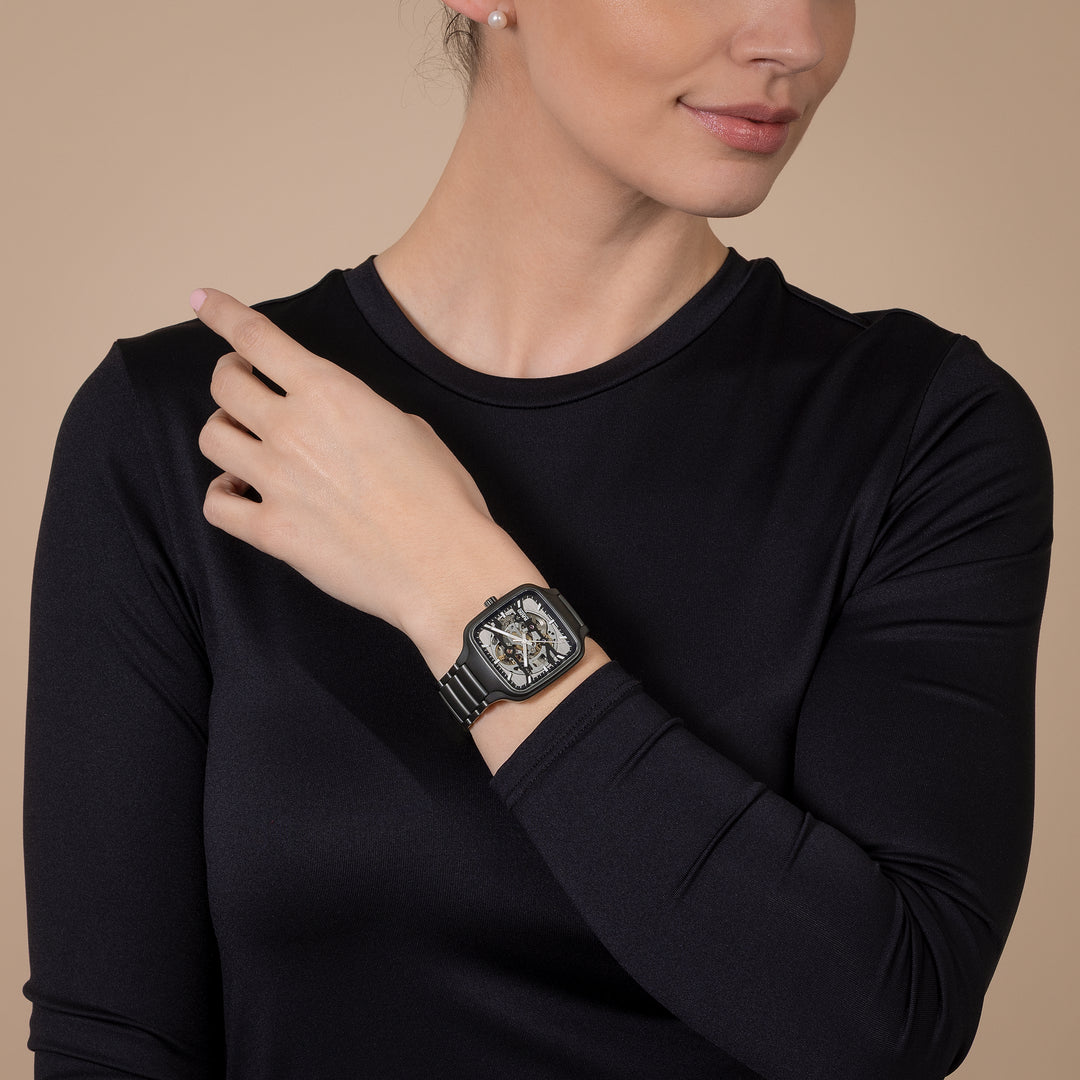 Rado L True Square R27197152 Skeleton HTC schwarz matt Automatic 80std 38mm